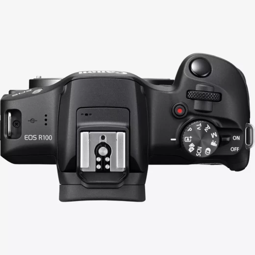 Canon EOS R100 with RF-S 18-45mm lens (6052C013AA), a compact mirrorless camera offering high-quality photos and videos, easy handling, fast autofocus, and versatile zoom lens for everyday shooting and content creation - Canon - Image 2