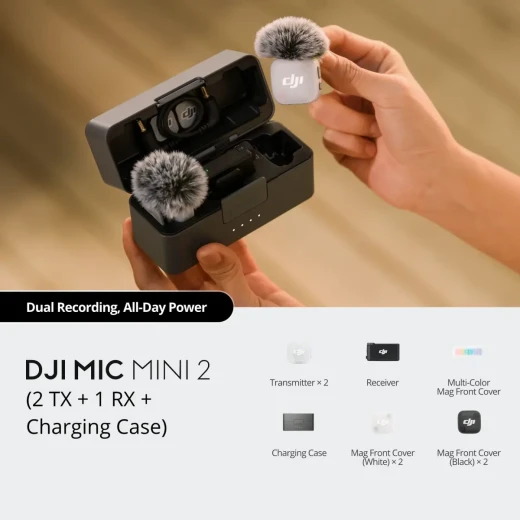 DJI Mic Mini 2 Wireless Microphone (2 TX + 1 RX + Charging Case) - Dji - Image 2