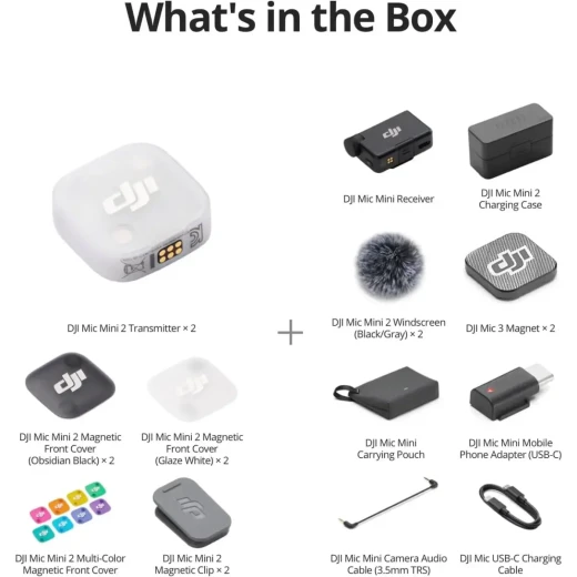 DJI Mic Mini 2 Wireless Microphone (2 TX + 1 RX + Charging Case) - Dji - Image 7