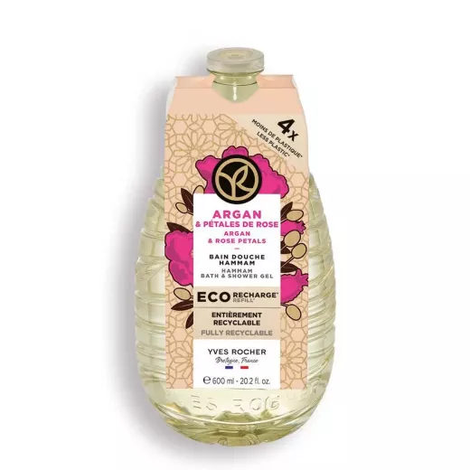 Yves Rocher Argan & Rose Eco-Refill Shower Gel 600 ml Yves Rocher Argan & Rose Eco-Refill Shower Gel 600 ml