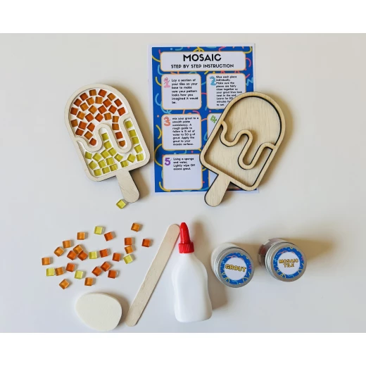 HelloKids Mosaic Art Kit, Popsicle Shaped - HelloKids - Image 4