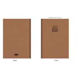 أجندة كاستيلي اليومية 2026 حجم A5 ‏14.5×20.5 سم, تصميم A09، 400 صفحة، ورق كريمي 70 جم، فتح يومي، تظليل رمضان، تجليد قوي، عربي/إنجليزي