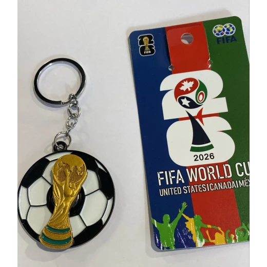 ميدالية مفاتيح كأس العالم FIFA 2026 دوّارة 10 سم – تصميم كرة قدم أنيق قابل للدوران، مصنوع من معدن متين وخفيف الوزن، إكسسوار عملي للمفاتيح والحقائب، هدية مثالية لعشاق كرة القدم وكأس العالم ميدالية مفاتيح كأس العالم FIFA 2026 دوّارة 10 سم – تصميم كرة قدم أنيق قابل للدوران، مصنوع من معدن متين وخفيف الوزن، إكسسوار عملي للمفاتيح والحقائب، هدية مثالية لعشاق كرة القدم وكأس العالم