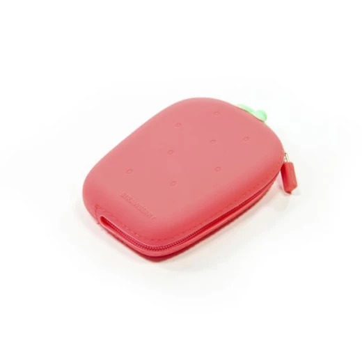 Strawberry Silicone Coin Purse, Cute Mini Wallet for Coins, Keys & Small Accessories, Soft, Waterproof, and Perfect for Kids and Adults - Himi - Image 3