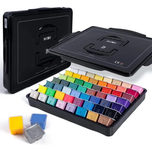 Miya Himi Gouache Paint Set, Jelly Cup, 30g/56colors Miya Himi Gouache Paint Set, Jelly Cup, 30g/56colors