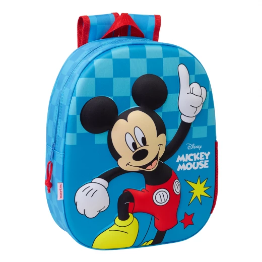 Safta 3D Backpack Mickey Mouse 3D – Fun and lightweight backpack with iconic 3D Mickey Mouse design, durable material, comfortable straps, compact size, perfect for kids, school, and daily use. Safta 3D Backpack Mickey Mouse 3D – Fun and lightweight backpack with iconic 3D Mickey Mouse design, durable material, comfortable straps, compact size, perfect for kids, school, and daily use.