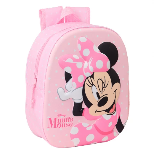 Safta 3D Backpack Minnie Mouse 3D – Lightweight and durable backpack with iconic 3D Minnie Mouse design, comfortable straps, compact size, ideal for kids, school, and daily use. Safta 3D Backpack Minnie Mouse 3D – Lightweight and durable backpack with iconic 3D Minnie Mouse design, comfortable straps, compact size, ideal for kids, school, and daily use.