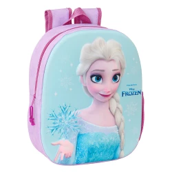 حقيبة ظهر 3D فروزن – تصميم ثلاثي الأبعاد مميز من فيلم Frozen، خفيفة ومتينة، بحجم عملي مع أحزمة مريحة، مناسبة للأطفال والمدرسة والاستخدام اليومي من براند safta.