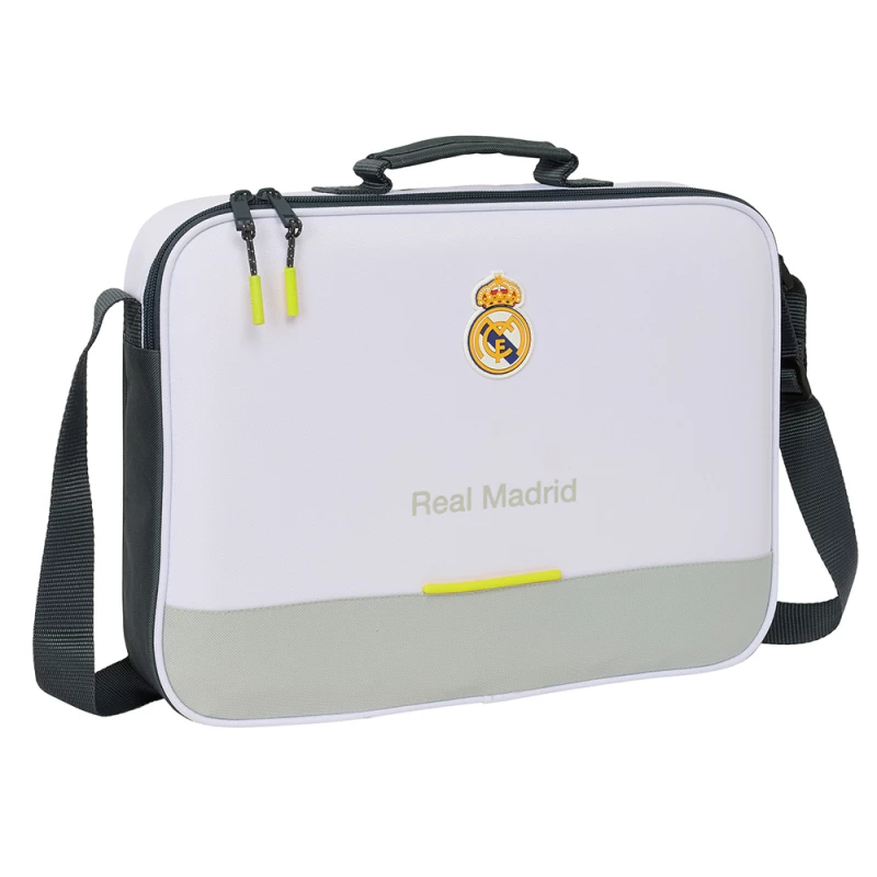 Safta School Briefcase Real Madrid Equip. 25/26 – Practical and durable school briefcase with official Real Madrid design, spacious interior, lightweight structure, comfortable handle, ideal for school and daily use. - safta