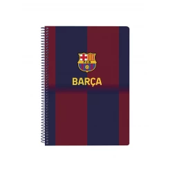دفتر A5 80 ورقة غلاف قاسي FC Barcelona 25/26 – تصميم رسمي للنادي، غلاف متين، 80 صفحة، حجم عملي، مناسب للمدرسة والكتابة اليومية من براند safta.