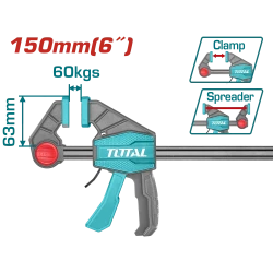 Total Quick Bar Clamp 150mm / 60kgs - THT1340601