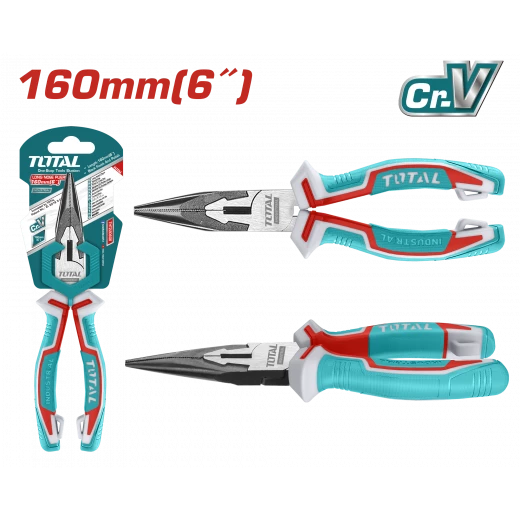 Total Long Nose Pliers 160mm / 6 Total Long Nose Pliers 160mm / 6