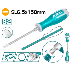 Total Slotted Go-Through Screwdriver SL6.5x150mm - THGS61506