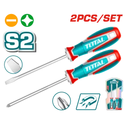 Total 2PCs Magnetic Screwdriver Set 6x125mm - TKSDS0226