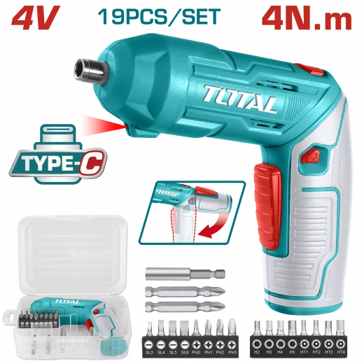 Total Lithium-Ion Cordless Screwdriver- TSDLI0442 Total Lithium-Ion Cordless Screwdriver- TSDLI0442