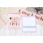 Recipe book, weekly meal organizer and magnetic shopping list for the refrigerator ,and kitchen apron from Mubhj - mubhj