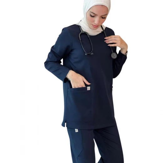 سكراب طبي باللون الكحلي سايز ميديوم من  ذا سكراب بروجكت - ذا سكراب - Image 3