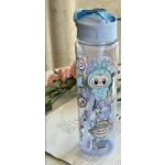 مطرة ماء 800 مل بتصميم لابوبو – مع شلمونة – باللون الأزرق - لابوبو