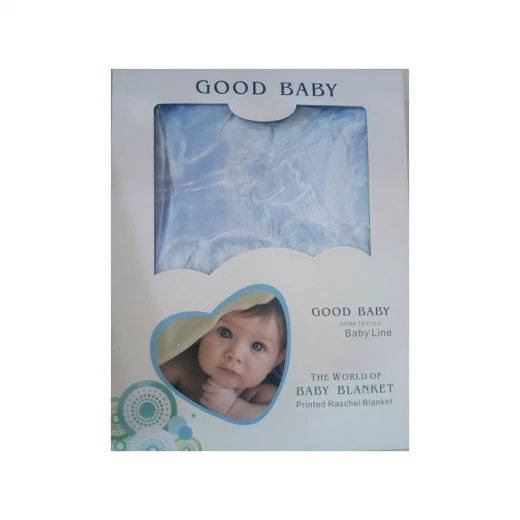AL-ZABET BABY Winter Baby Blanket – Embossed – Blue – 110×110 cm - Image 2