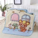 AL-ZABET BABY Winter Baby Blanket – Embossed – Blue – 110×110 cm