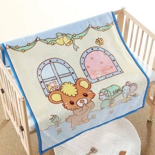 AL-ZABET BABY Winter Baby Blanket – Embossed – Blue – 110×110 cm - Image 7