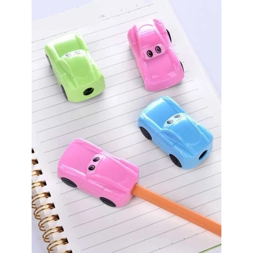 Cute Car Sharpener and Heart Eraser Set 8 Pcs - Generic/unbranded - Image 2