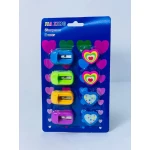 Cute Car Sharpener and Heart Eraser Set 8 Pcs - Generic/unbranded