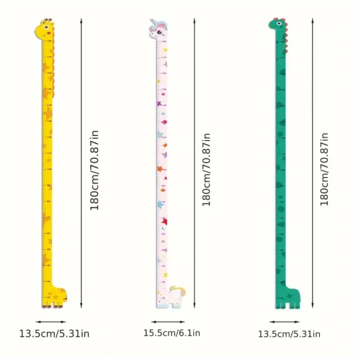 Dinosaur Kids Height Chart Wall Sticker 180cm  - Generic/unbranded - Image 3