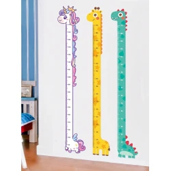 Dinosaur Kids Height Chart Wall Sticker 180cm 