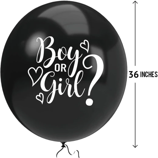 Gender Reveal Balloon Our Baby is a Boy or Girl with Confetti - Generic/unbranded - Image 3