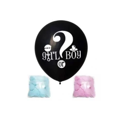 Gender Reveal Balloon Our Baby is a Boy or Girl with Confetti