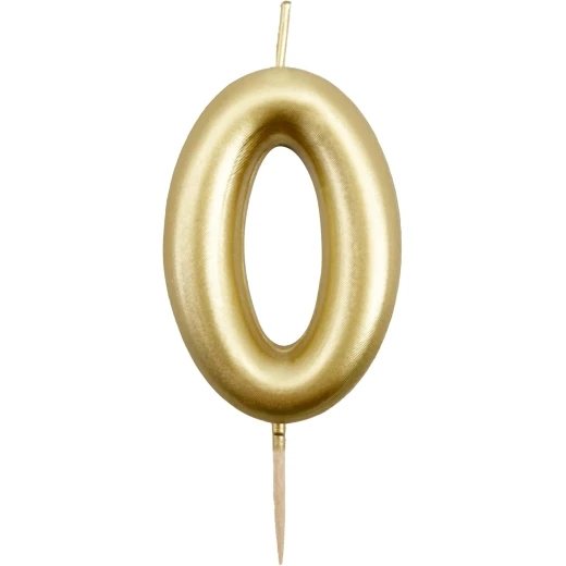 شمعة رقم 0 ذهبية لكيكة عيد الميلاد شمعة رقم 0 ذهبية لكيكة عيد الميلاد