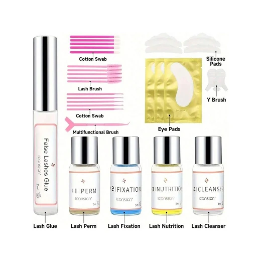 Keratin Lash Lift Kit Eyelash Perm and Brow Lamination Set for Home and Salon - Generic/unbranded - Image 2