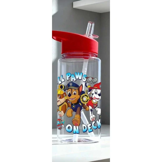 Paw Patrol Kids Water Bottle with Straw - Red - Paw Patrol - Image 2