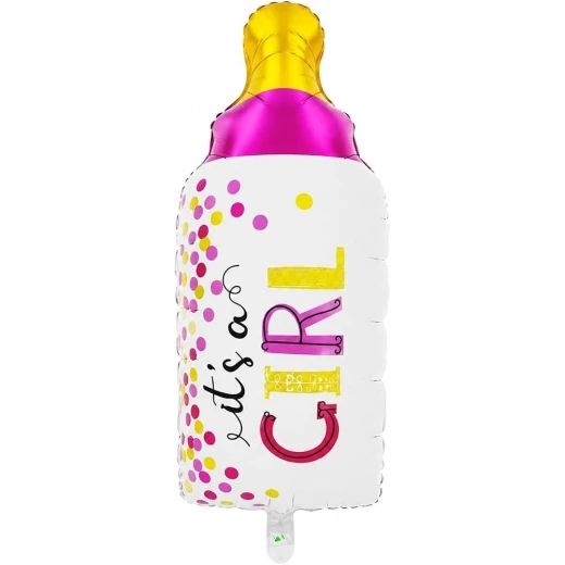 Its a Girl Pink Baby Bottle Foil Balloon - Generic/unbranded - Image 2