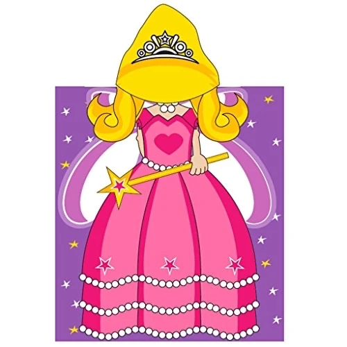 بشكير بونشو أطفال بكبوشة أميرة بنفسجي مايكروفايبر للحمام والبحر مقاس 100 - عام / بدون علامة تجارية - Image 8