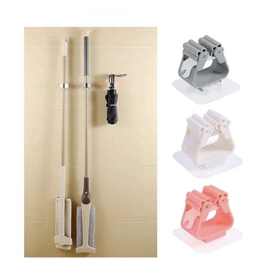 assortment color 2pcs Self Adhesive Mop & Broom Holder   - Image 6