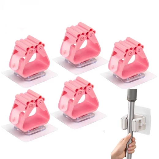 assortment color 2pcs Self Adhesive Mop & Broom Holder   - Image 10