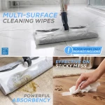 Floor Maintenance Clean Wet Wipes – 10 Wipes – Lemon Scent