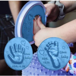 طين طباعة أزرق 25 غرام + حامل + قالب دائري مقاس صغير