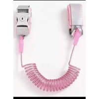 1PC Baby Wrist Leash with Key Lock, Upgraded Retractable Rope Bracelet for Kids – Pink