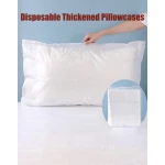 5PCS Disposable Thickened Pillowcases  Non Woven Breathable Pillow Covers for Hotels, Travel, Beauty Salons & Home Use