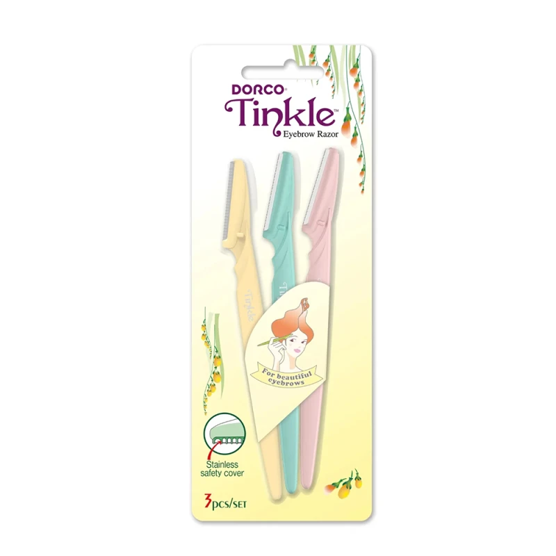 Dorco Tinkle Eyebrow Razors 3 pcs on a Card - Dorco
