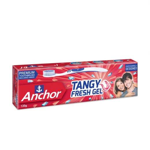 Anchor Tangy Fresh Red Gel Toothpaste 135g. – with Free Toothbrush Anchor Tangy Fresh Red Gel Toothpaste 135g. – with Free Toothbrush