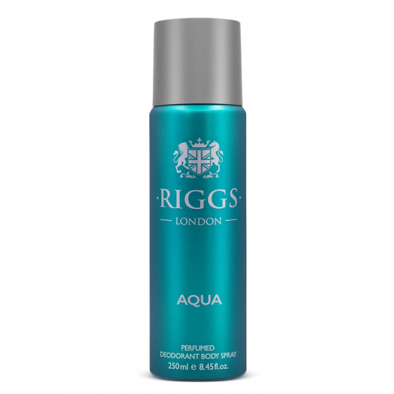 Riggs London Aqua Body Spray – 250ml Deodorant for Men - Riggs