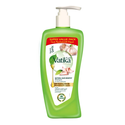 Vatika Naturals Spanish Garlic Natural Hair Growth Shampoo 650ml | For Natural Hair Growth | With Nourishing Vatika Oils | For Weak & Falling Hair