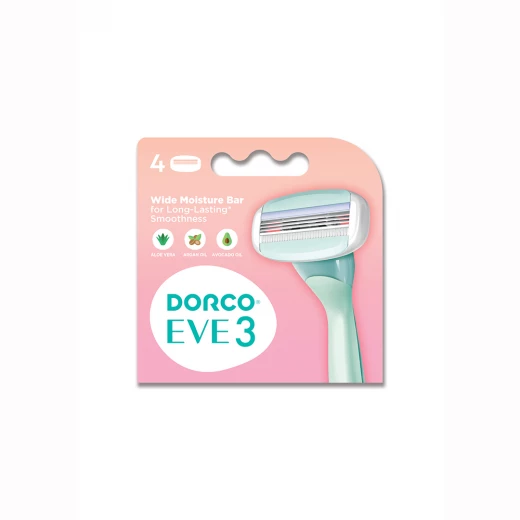 Dorco Eve 3 Razors for Women – 3-Blade Shaving cartridges, 4 Heads Dorco Eve 3 Razors for Women – 3-Blade Shaving cartridges, 4 Heads