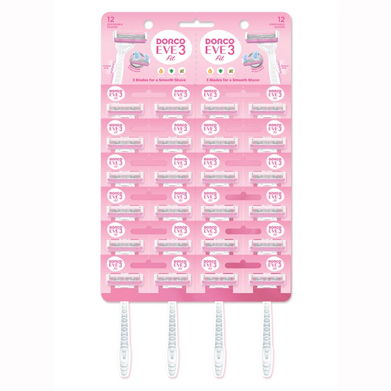 Dorco shaving blades Eve 3 hanging card 24 pieces - Dorco