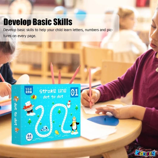 Dot To Dot Line Tracing Game - dot to dot game and line tracing practice for kids, fine motor skills and writing readiness, a thoughtful educational gift lightweight design practical design safe design - My toys - Image 7