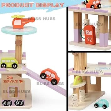 Mini Parking Lot Playset - parking lot playset and toy cars playset for kids, imaginative play and city play set, a thoughtful educational gift interactive toy lightweight design sparks curiosity nice - Monstory - Image 3